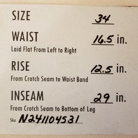 TOMMY HILFIGER Men's Wide Wale Ribbed Pleated Corduroy Pants Tan 34x30 ~ 4531 - Picture 2 of 4